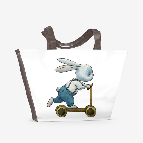 Пляжная сумка «Заяц Кролик Самокат»