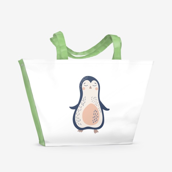 Пляжная сумка «Мечтательнвый пингвин»