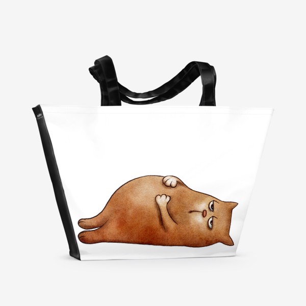 Пляжная сумка &laquo;Толстый кот устал&raquo;