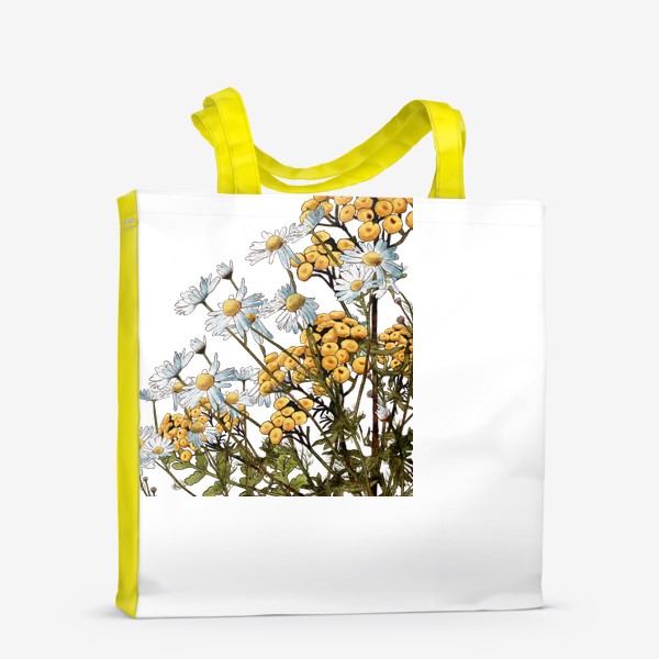 Сумка-шоппер «Полевые цветы ромашка пижма»