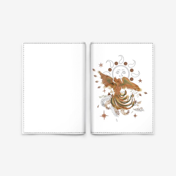 Обложка для паспорта «Феникс. Мифические животные.»