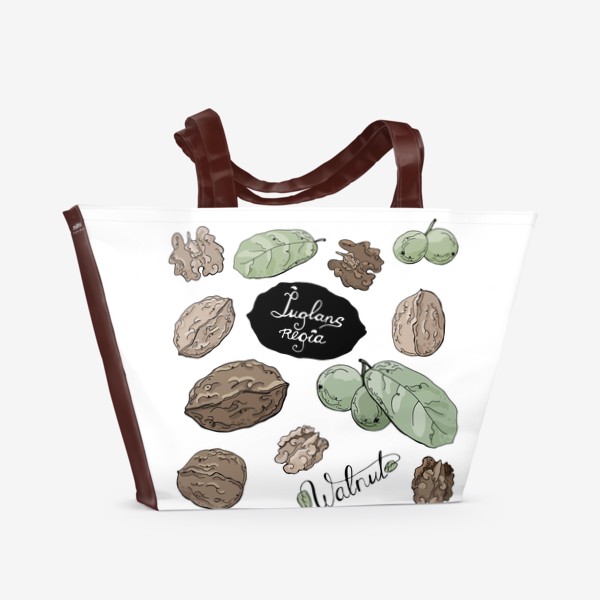 Пляжная сумка «Грецкий орех во всей красе»