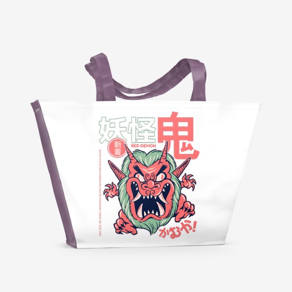 Пляжная сумка «Злой демон ёкай Они - Японская мифология»