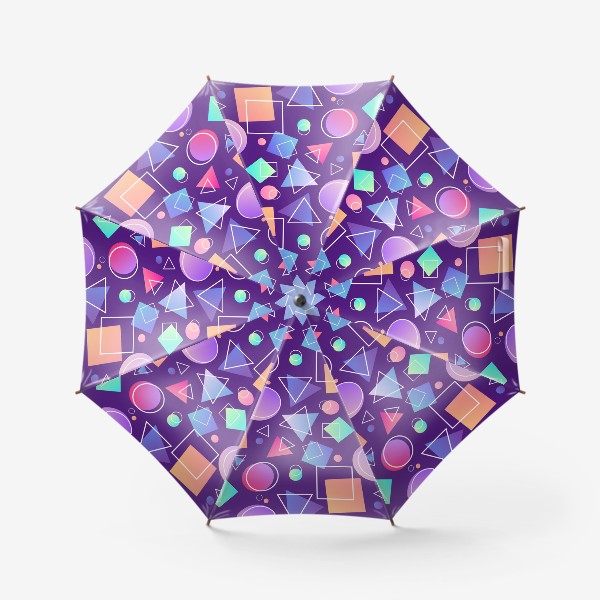Зонт &laquo;Паттерн геометрические неоновые формы &raquo;