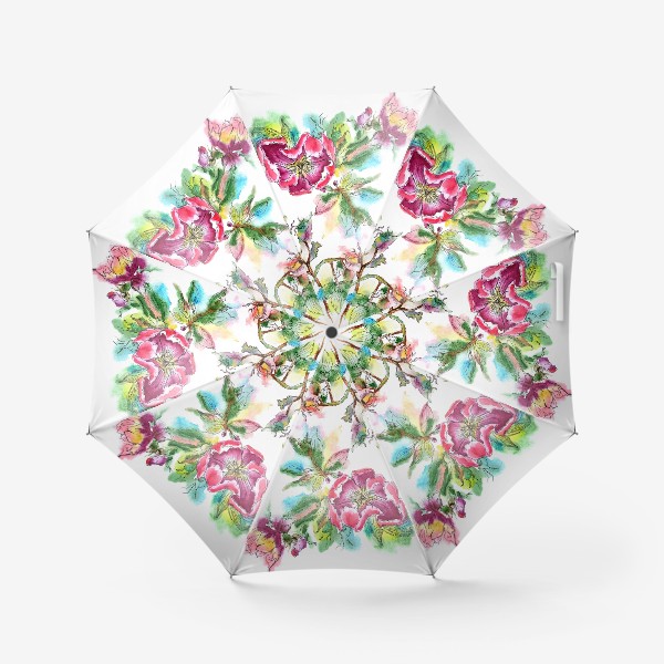 Зонт «цветы шиповник розы»