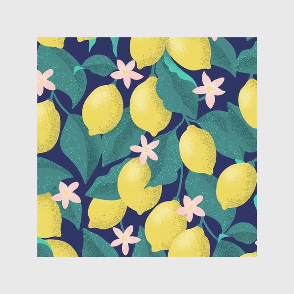 Скатерть «Лимоны с цветами»