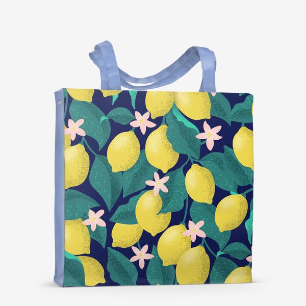 Сумка-шоппер «Лимоны с цветами»