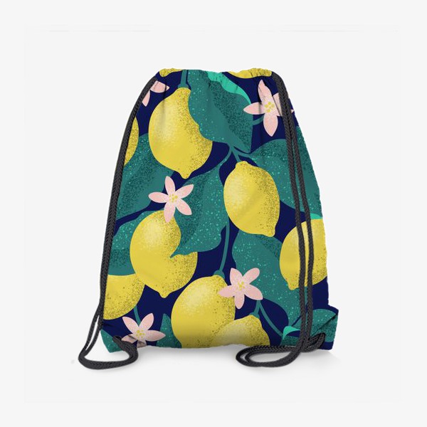 Рюкзак «Лимоны с цветами»
