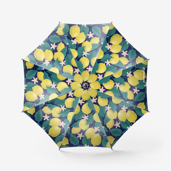 Зонт «Лимоны с цветами»