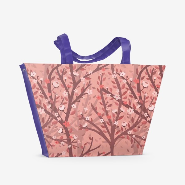 Пляжная сумка «Деревья в цвету»