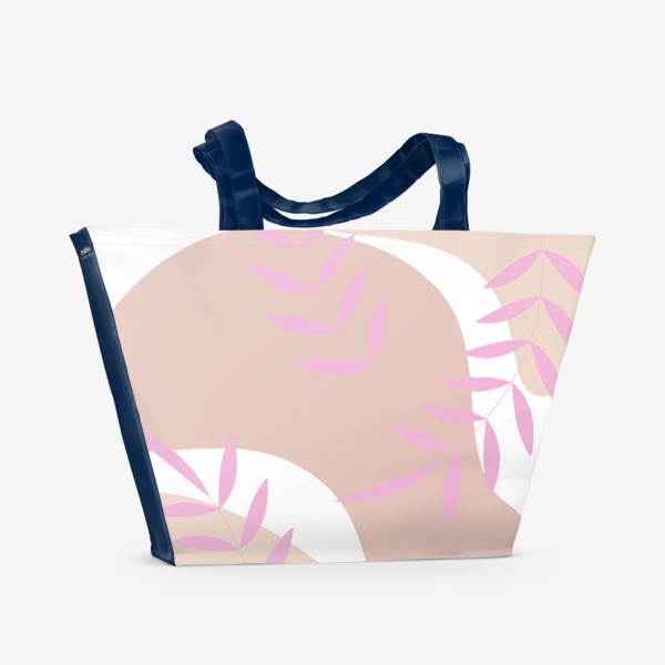 Пляжная сумка «Абстракция в розовых оттенках»