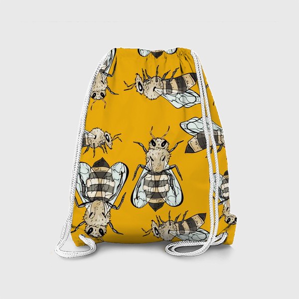 Рюкзак «Живописные пчелы на желтом»