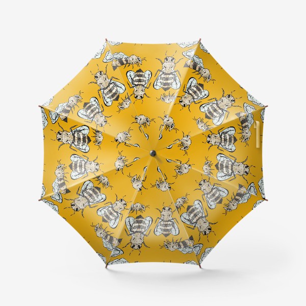 Зонт «Живописные пчелы на желтом»