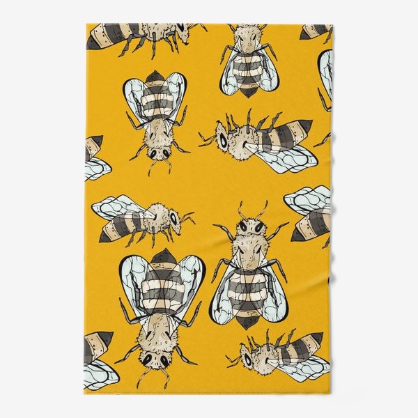 Полотенце «Живописные пчелы на желтом»