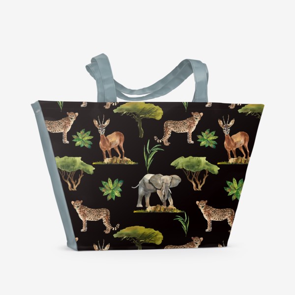 Пляжная сумка «Животные саванны»