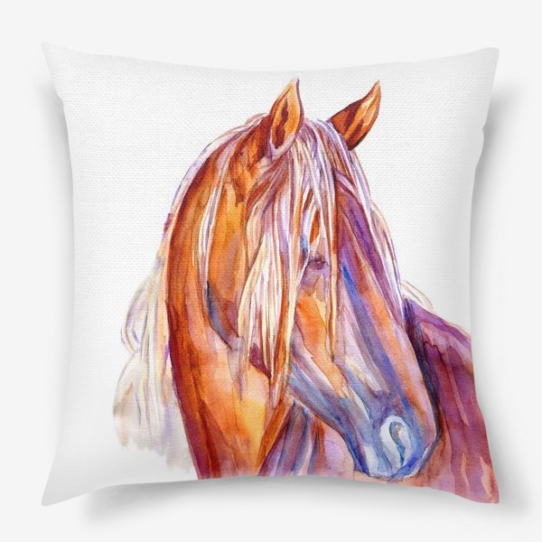Подушка &laquo;Лошадь/Watercolor horse&raquo;