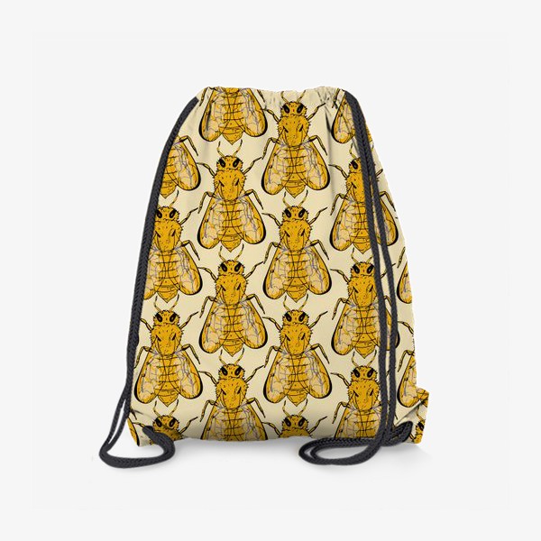 Рюкзак «Золотые пчелы на бледно-желтом»