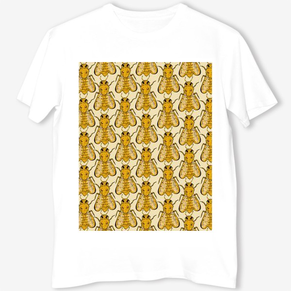 Футболка &laquo;Золотые пчелы на бледно-желтом&raquo;