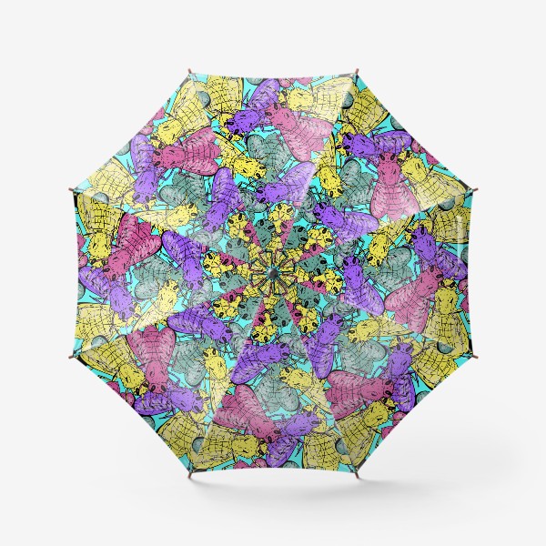 Зонт «Камуфляж из неоновых пчел»