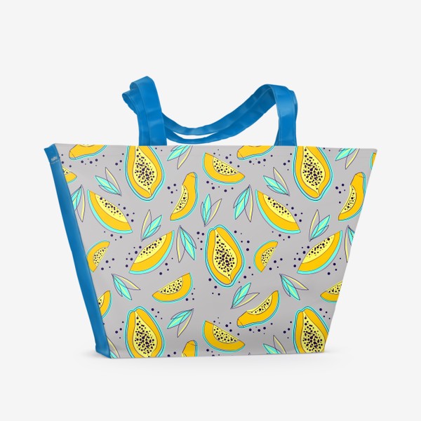 Пляжная сумка «Папайя/экзотические фрукты»
