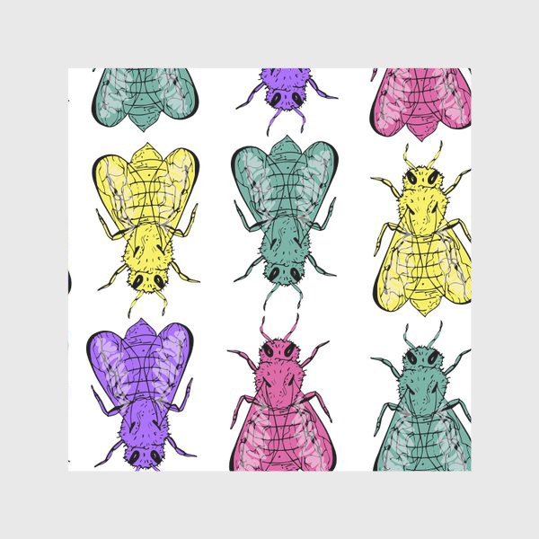 Скатерть «Паттерн из пчел в стиле поп-арт»