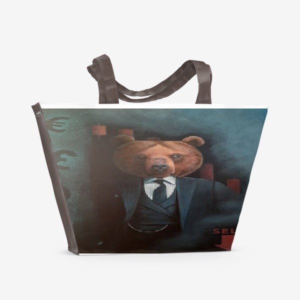 Пляжная сумка «Трейдер Медведь.»