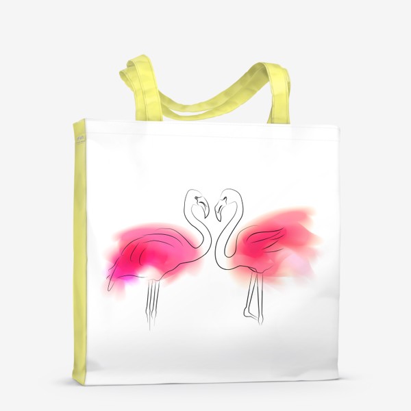 Сумка-шоппер «Пара фламинго»