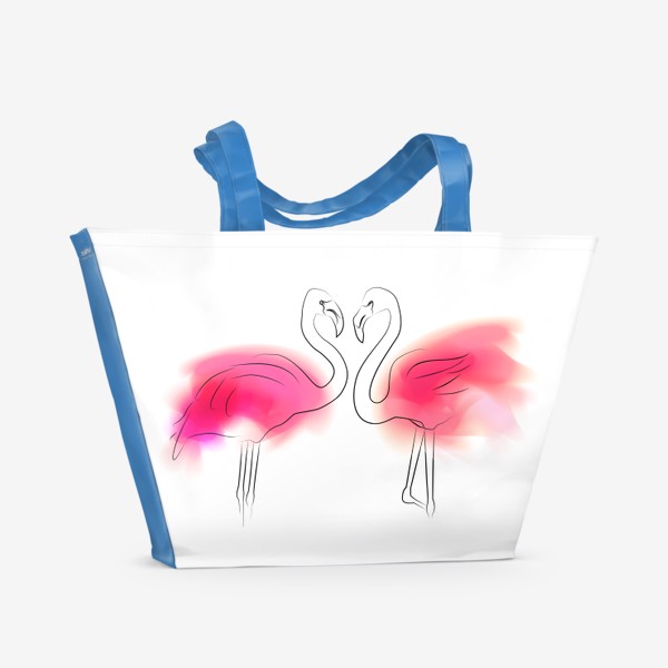 Пляжная сумка «Пара фламинго»