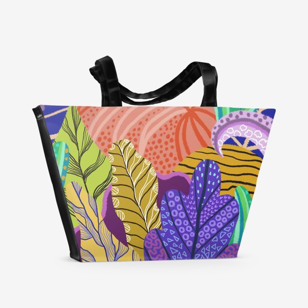 Пляжная сумка «Абстрактные растения»