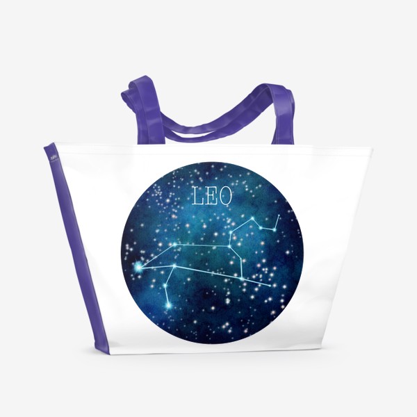Пляжная сумка «Знак зодиака лев созвездие»
