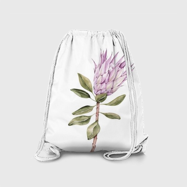 Рюкзак «акварельный цветок протея »