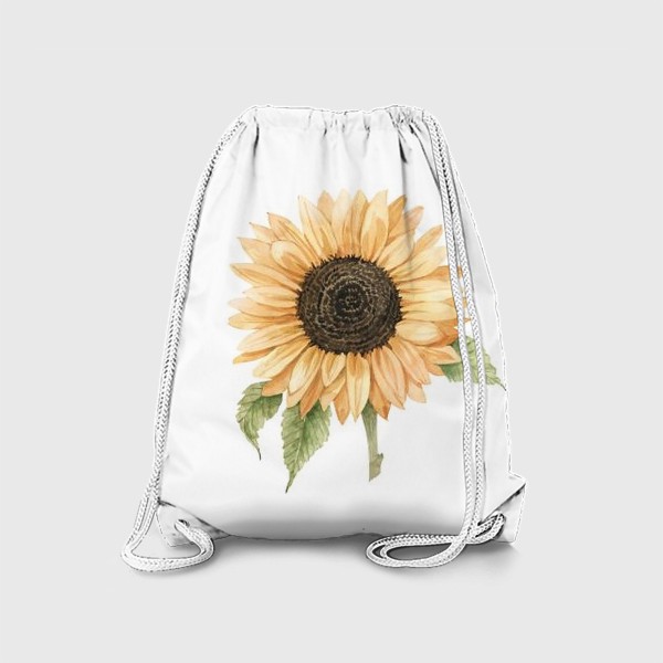 Рюкзак «акварельная иллюстрация желтый цветок подсолнух »
