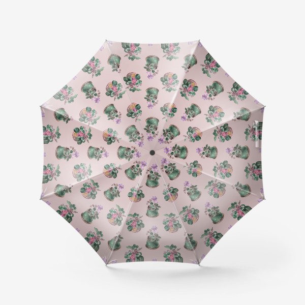 Зонт «Комнатные фиалки»