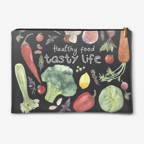Косметичка «Healty food - tasty life_pillow»