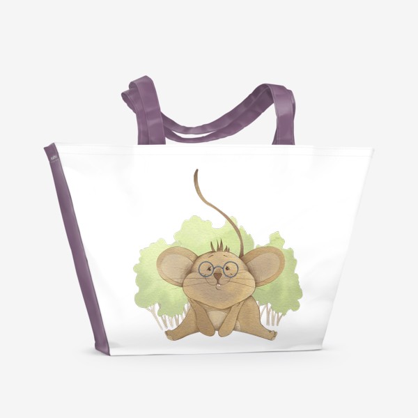 Пляжная сумка &laquo;Мышонок в лесу &raquo;