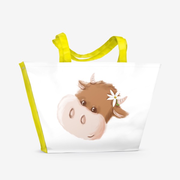 Пляжная сумка «Летний милый бычок. Символ 2021»