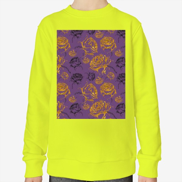 Свитшот «Roses. Violet pattern»