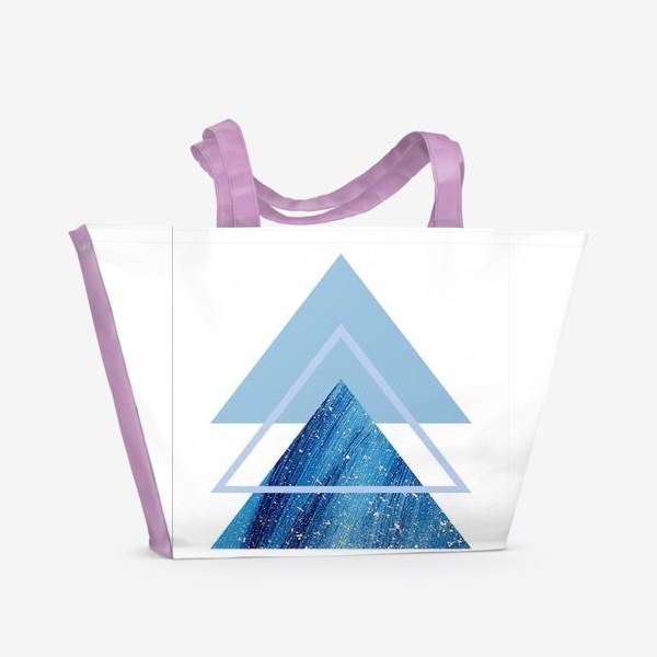Пляжная сумка «Треугольники. Абстракция»