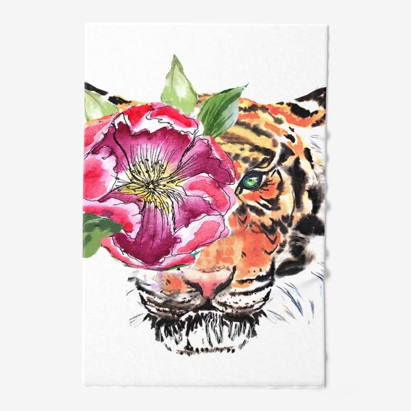 Полотенце «тигр цветы гороскорп»