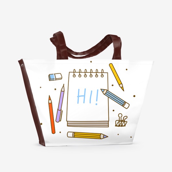 Пляжная сумка «Блокнот с карандашами»