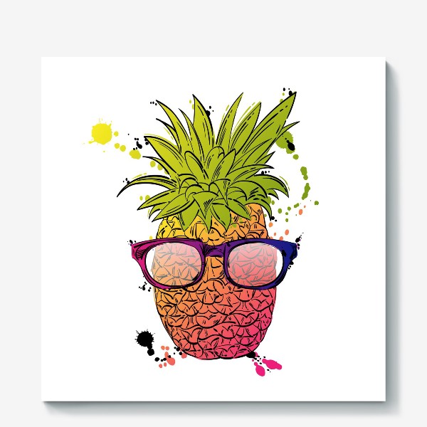 Холст «Иллюстрация летнего ананаса»