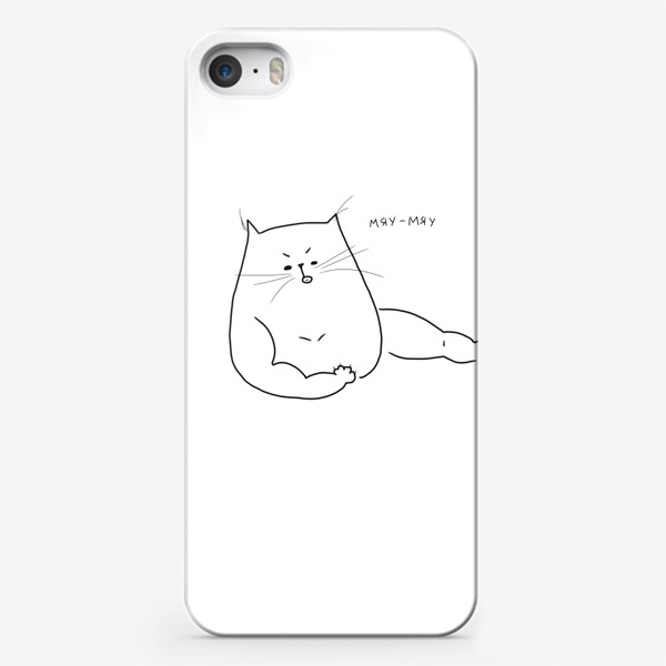 Чехол iPhone «Кот мускулистый. Мяу-мяу »