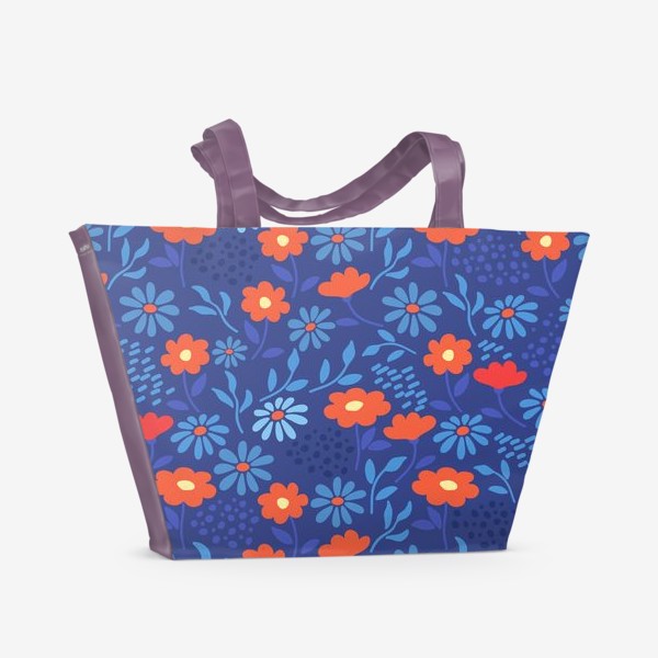 Пляжная сумка «Цветочная лужайка»