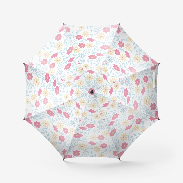 Зонт &laquo;Нежный узор с цветочками&raquo;