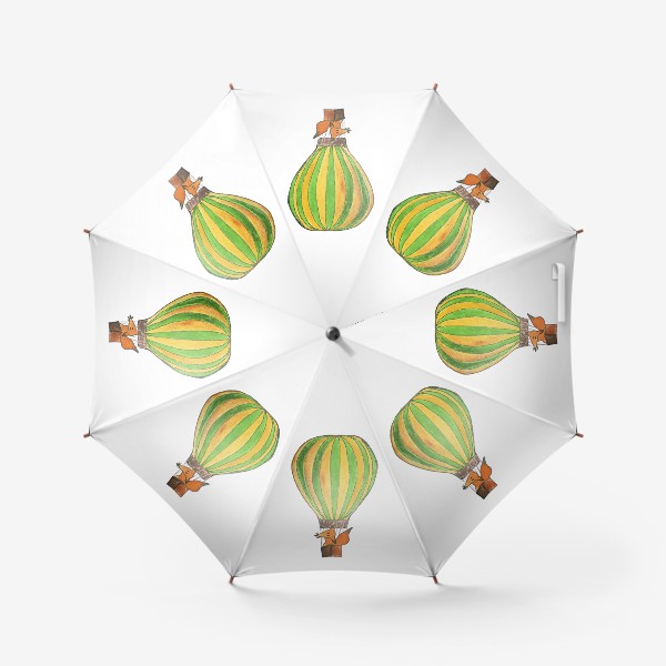 Зонт «Лис на воздушном шаре. Только вверх!»