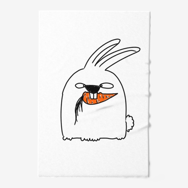 Полотенце «Кролик грызет морковь »