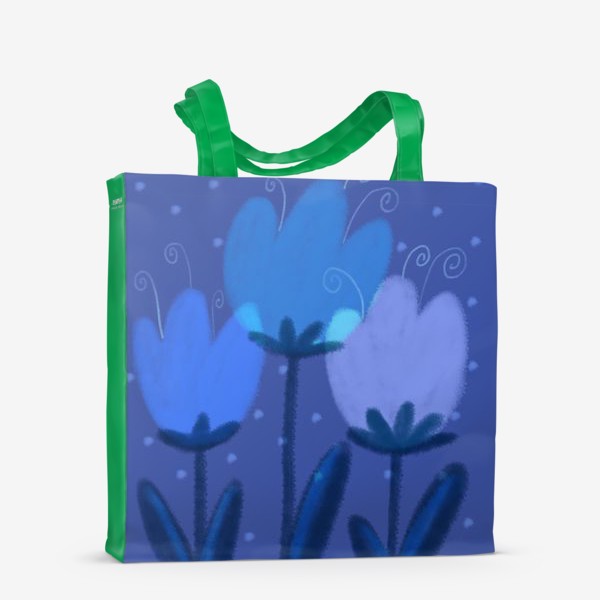 Сумка-шоппер «Синие тюльпаны»