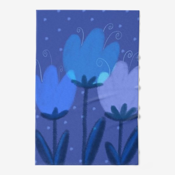 Полотенце «Синие тюльпаны»