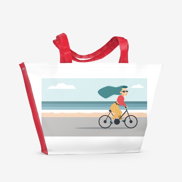 Пляжная сумка «на велике вдоль пляжа»