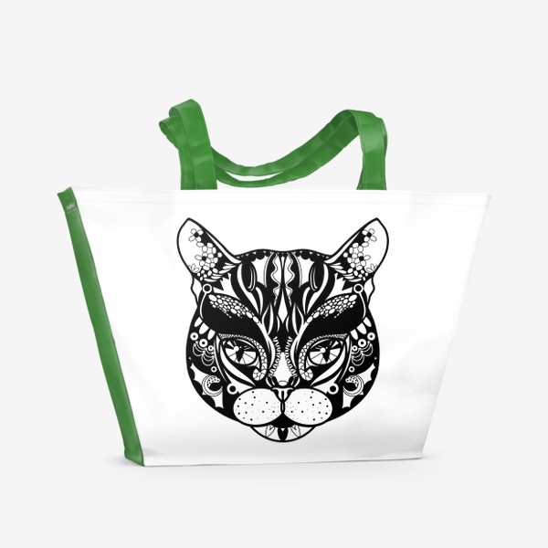 Пляжная сумка &laquo;Морда кота. Кот. Люблю котов&raquo;